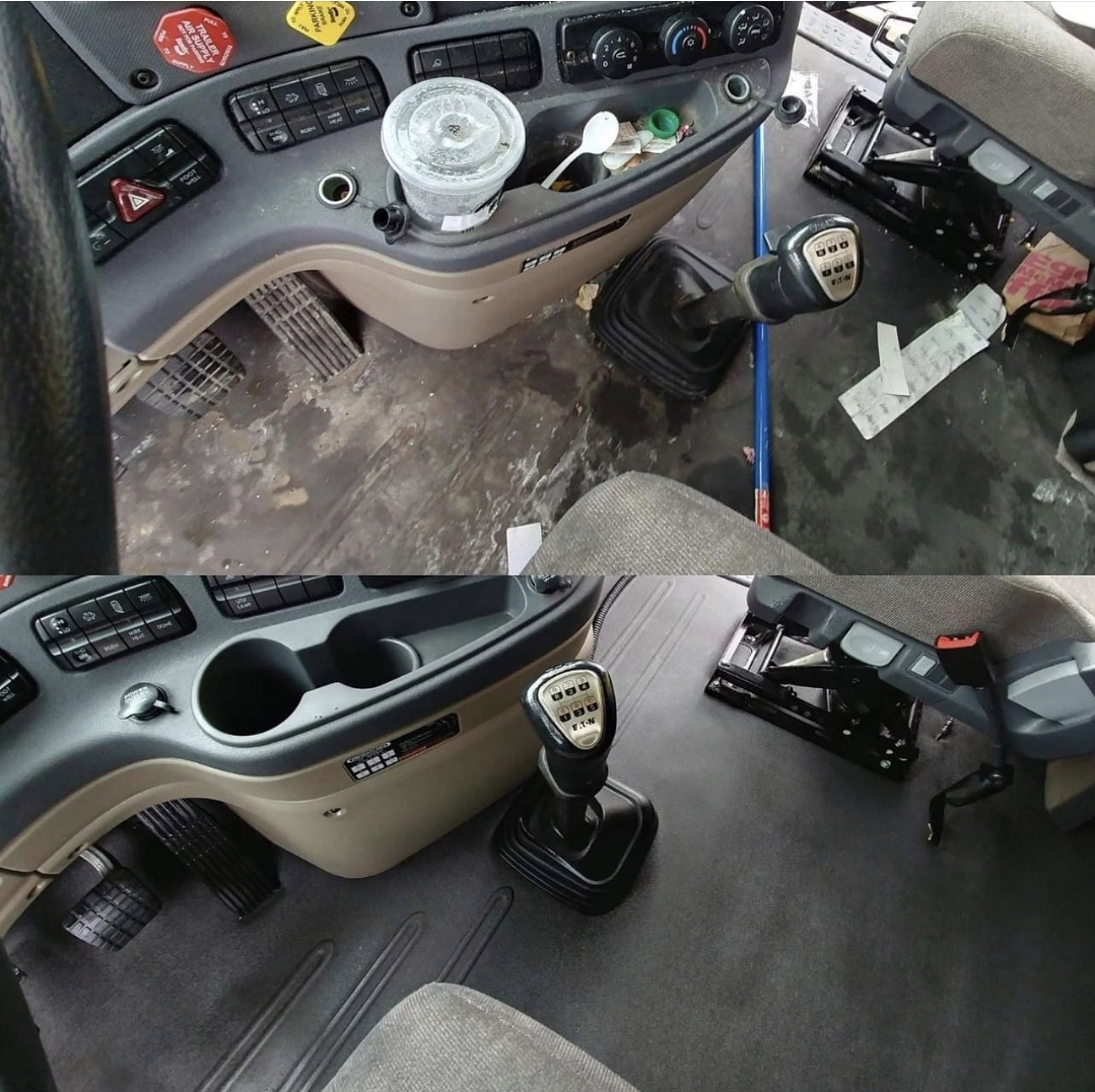 Truck Interior Cleaning Before After